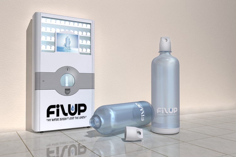 Filup Water Bottle and Dispence Machine Marketing Visual