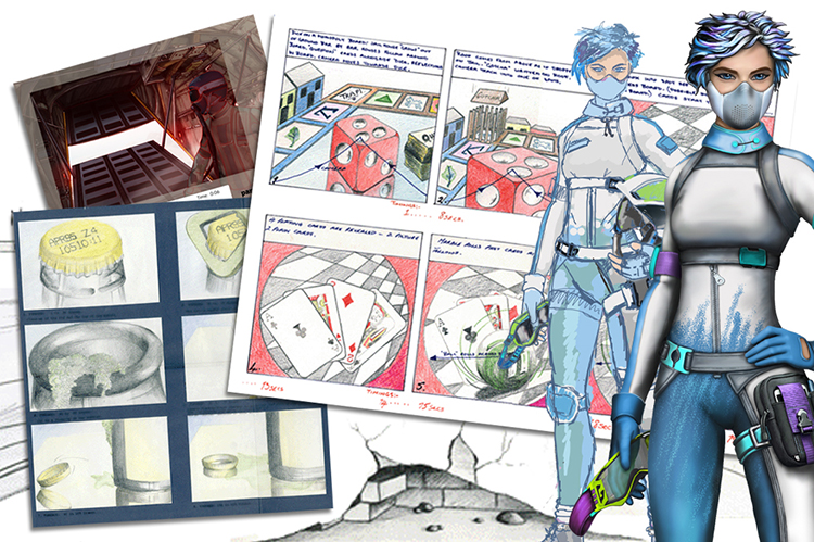 A selection of concepts and storyboards